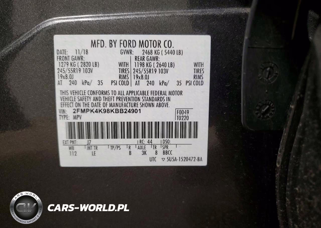 2019 Ford Edge Titanium VIN:2FMPK4K98KBB24901 - 14