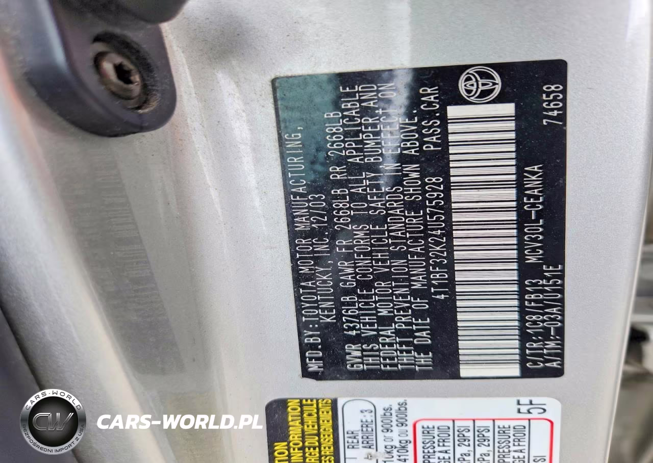2004 Toyota Camry Le V6 VIN:4T1BF32K24U575928 - 13