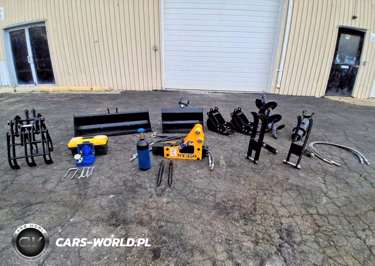 "Mini Excavator Attachments: Auger Bit + Auger Mot VIN:38912801 - 10