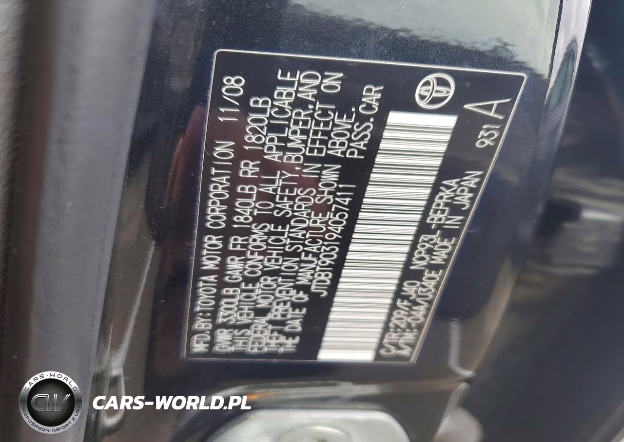 2009 Toyota Yaris Base VIN:JTDBT903194057411 - 12