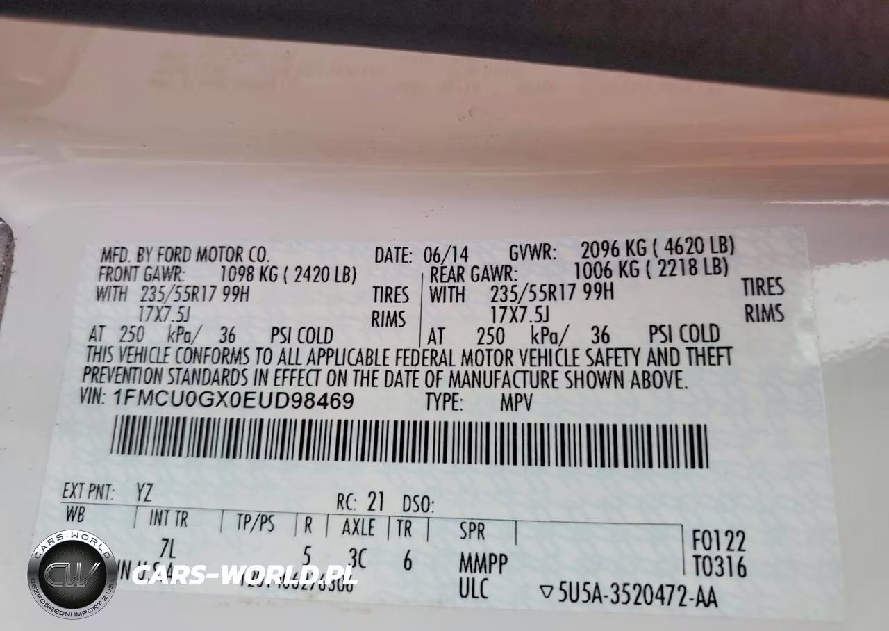 2014 Ford Escape Se VIN:1FMCU0GX0EUD98469 - 13