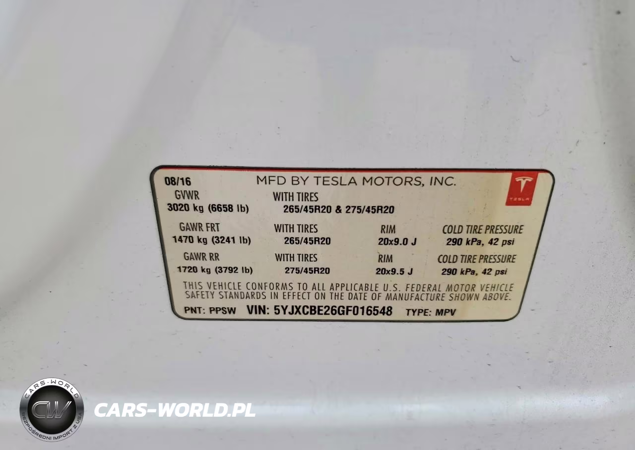 2016 Tesla Model X VIN:5YJXCBE26GF016548 - 14