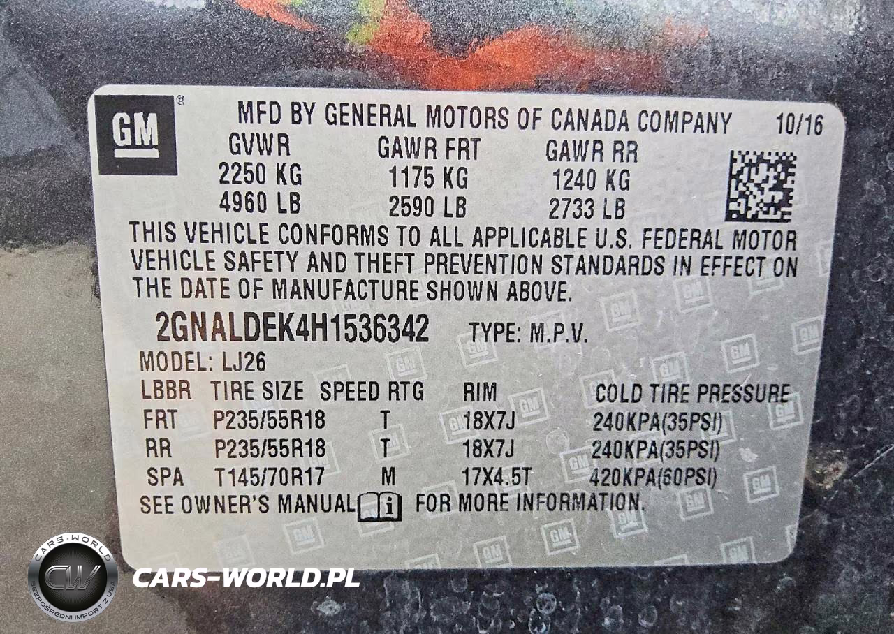 2017 Chevrolet Equinox Premier VIN:2GNALDEK4H1536342 - 13