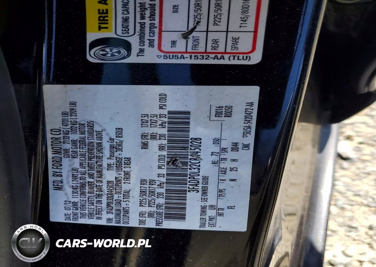 2012 Ford Fusion Hybrid VIN:3FADP0L32CR445028 - 12