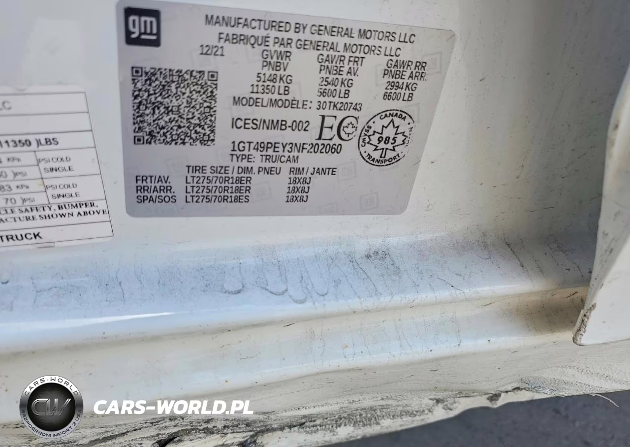 2022 GMC Sierra K2500 At4 VIN:1GT49PEY3NF202060 - 12