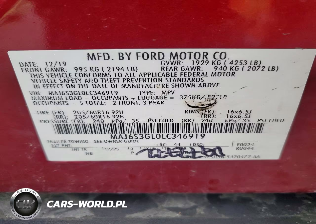 2020 Ford Ecosport Se VIN:MAJ6S3GL0LC346919 - 13