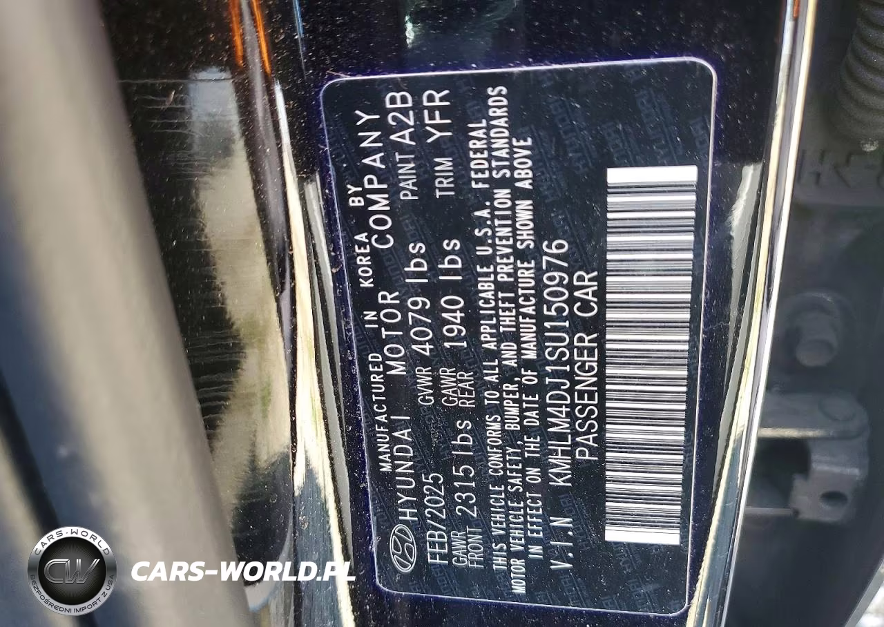 2025 Hyundai Elantra Hybrid Sel Sport VIN:KMHLM4DJ1SU150976 - 12