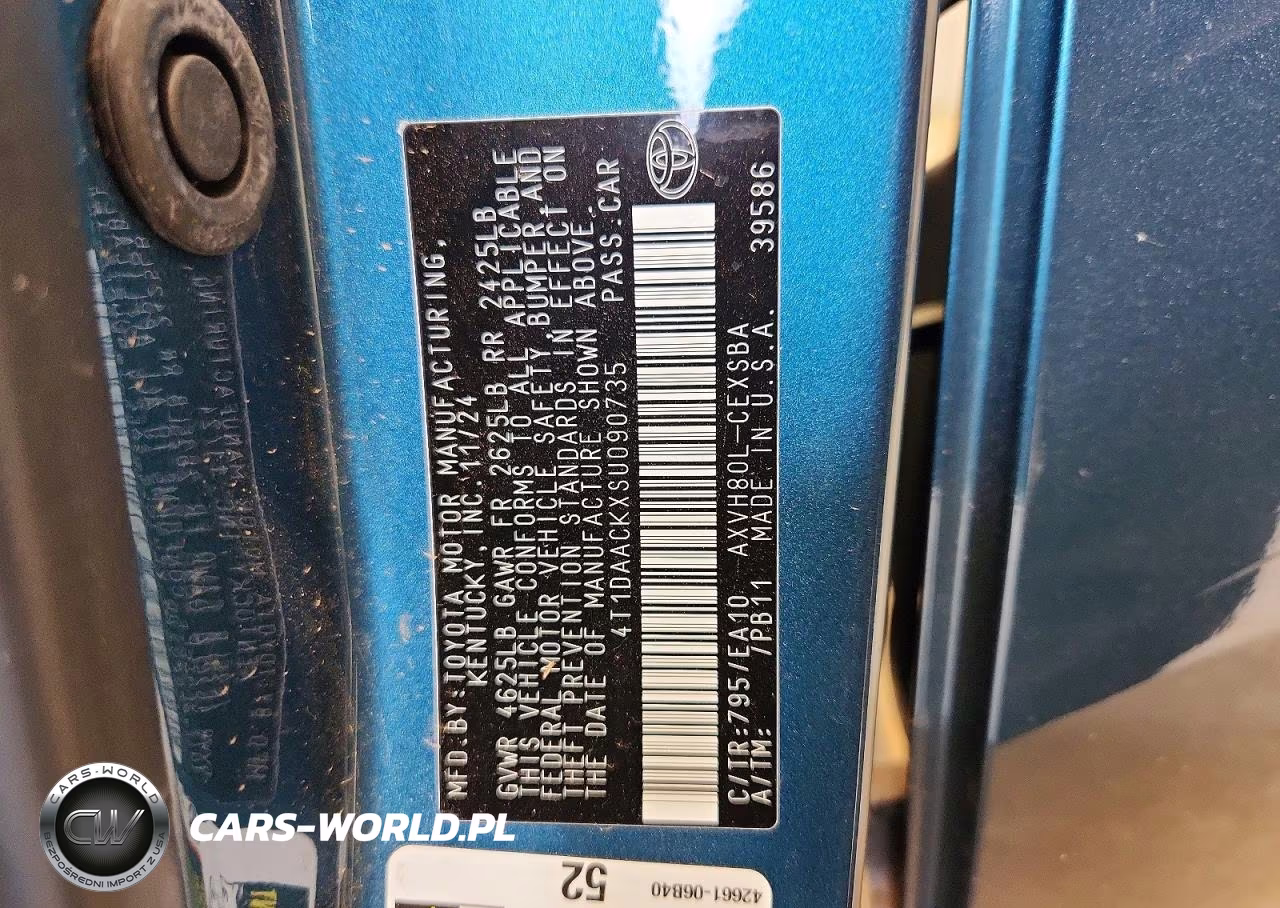 2025 Toyota Camry Se VIN:4T1DAACKXSU090735 - 12
