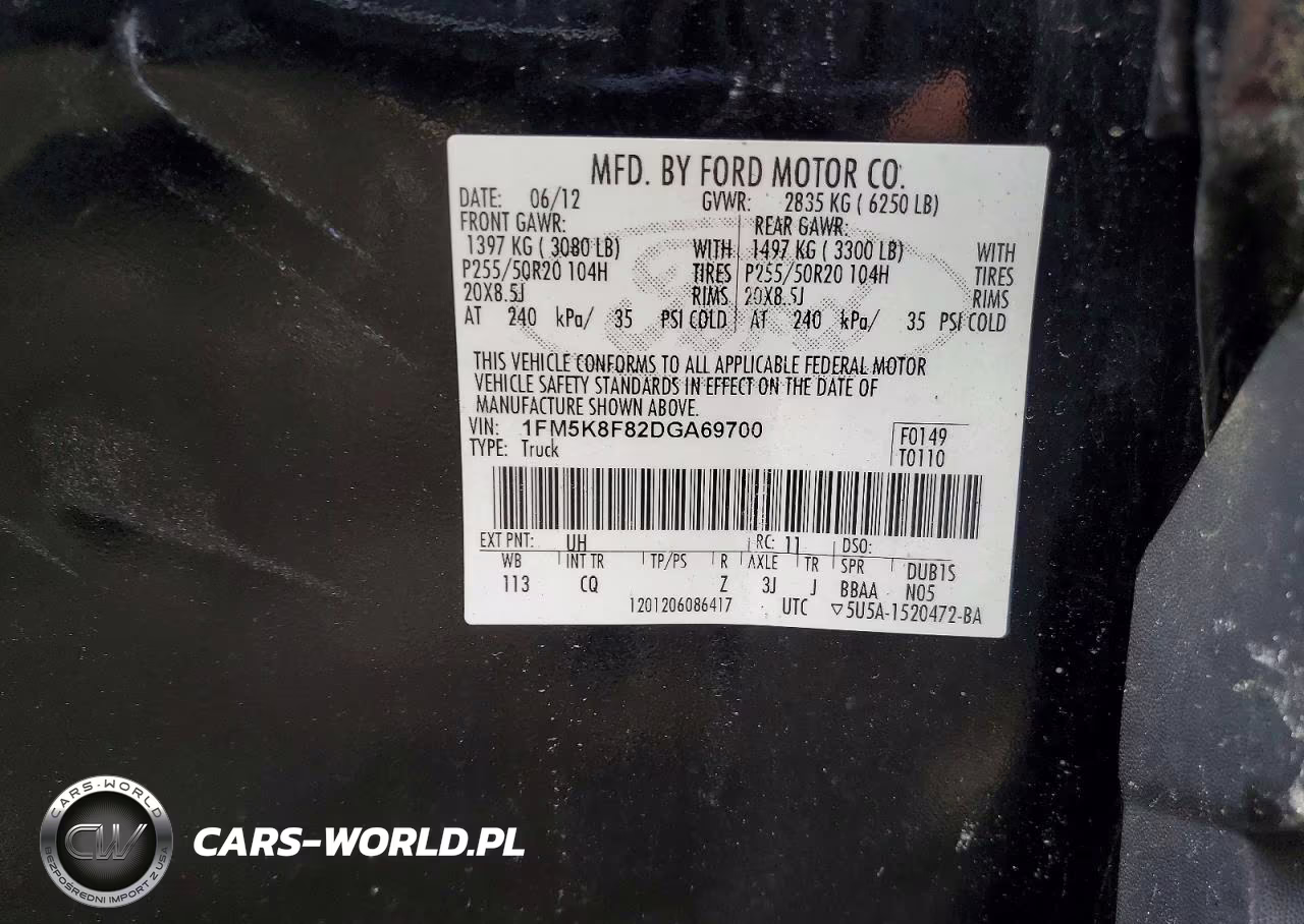 2013 Ford Explorer Limited VIN:1FM5K8F82DGA69700 - 12