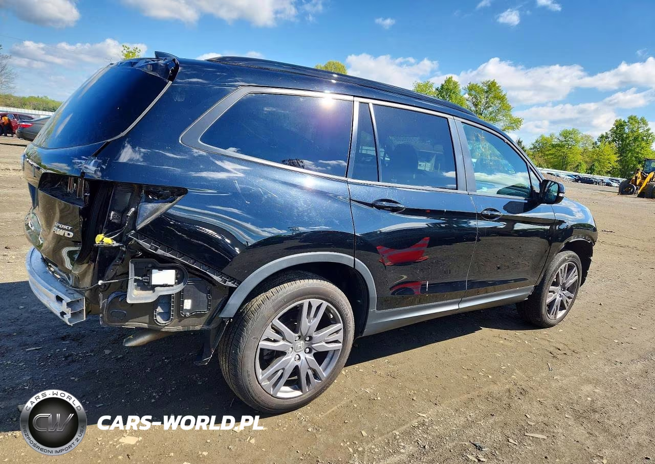 2022 Honda Pilot Sport VIN:5FNYF6H33NB047308 - 3