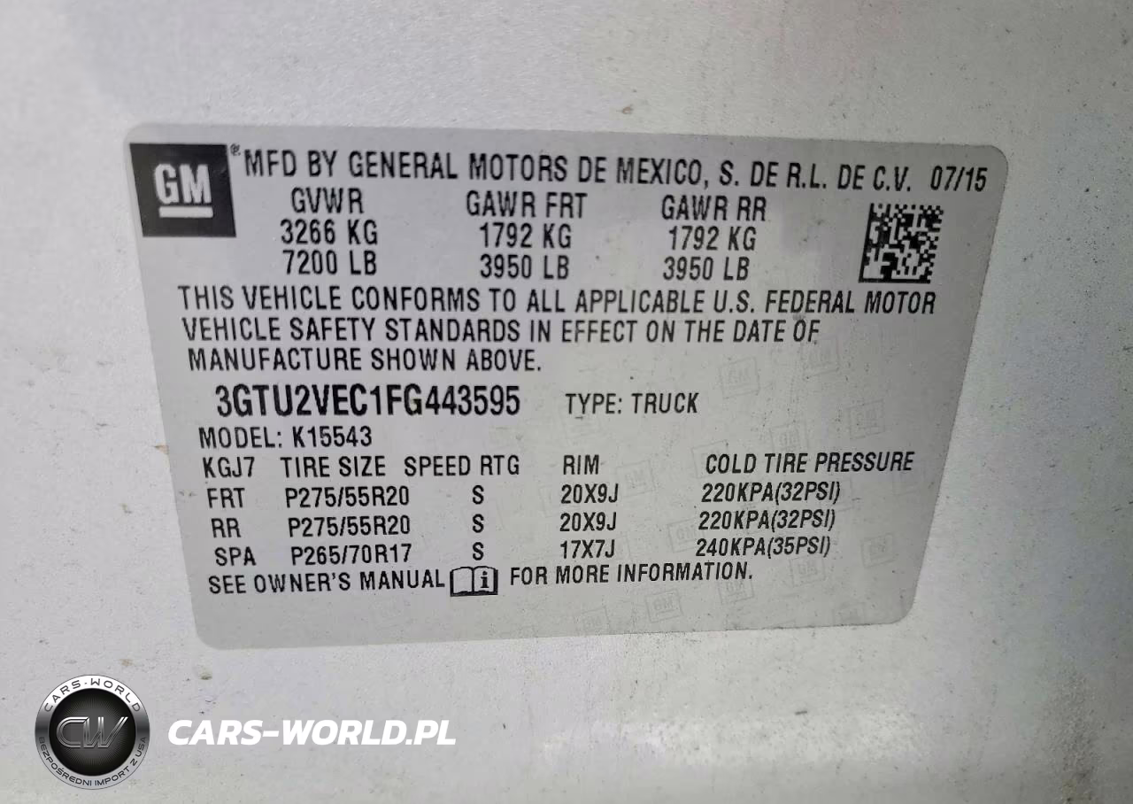 2015 GMC Sierra K1500 Slt VIN:3GTU2VEC1FG443595 - 12