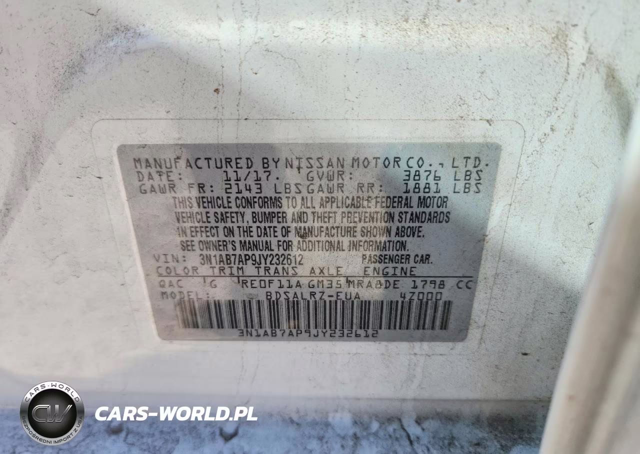 2018 Nissan Sentra Sr VIN:3N1AB7AP9JY232612 - 12