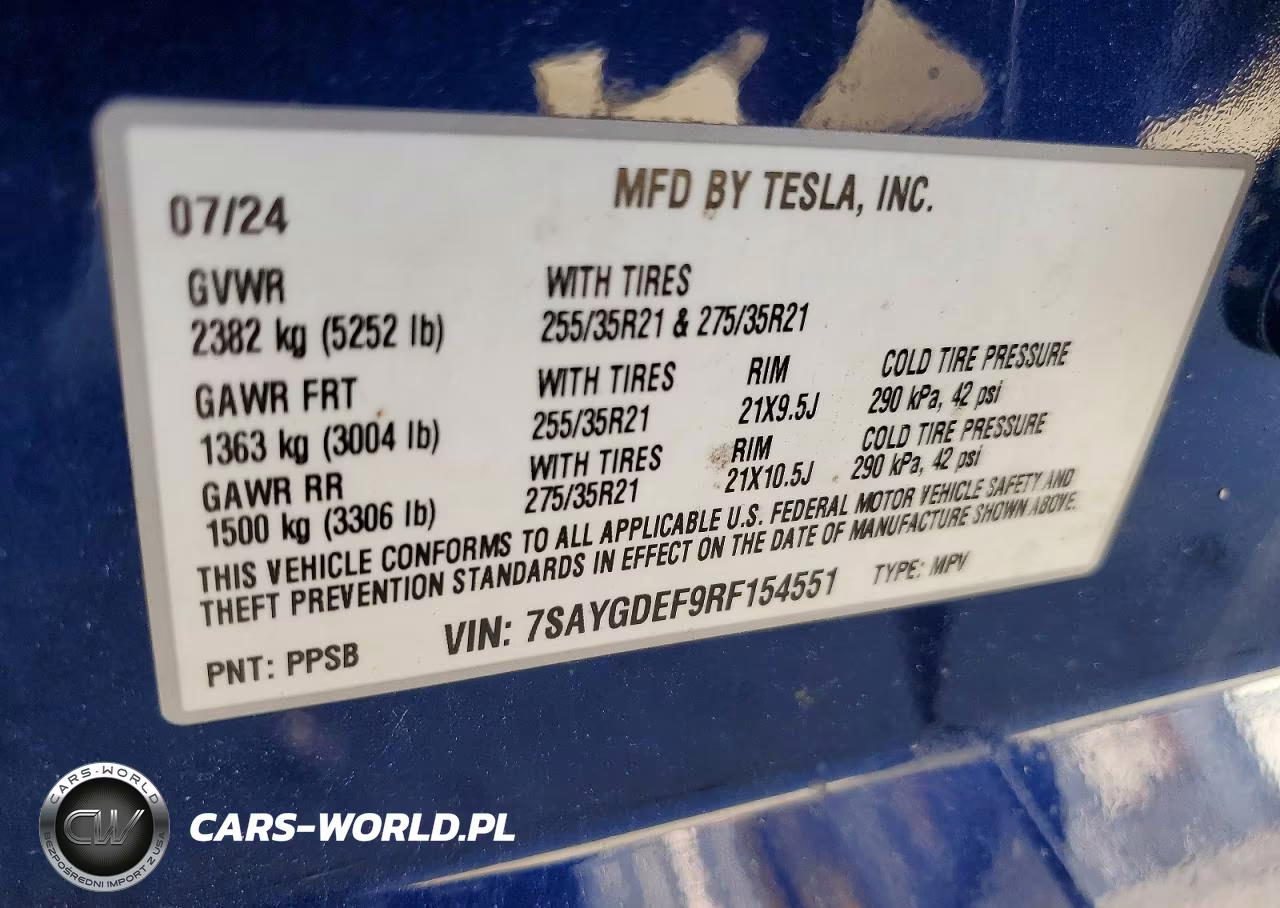 2024 Tesla Model Y VIN:7SAYGDEF9RF154551 - 12