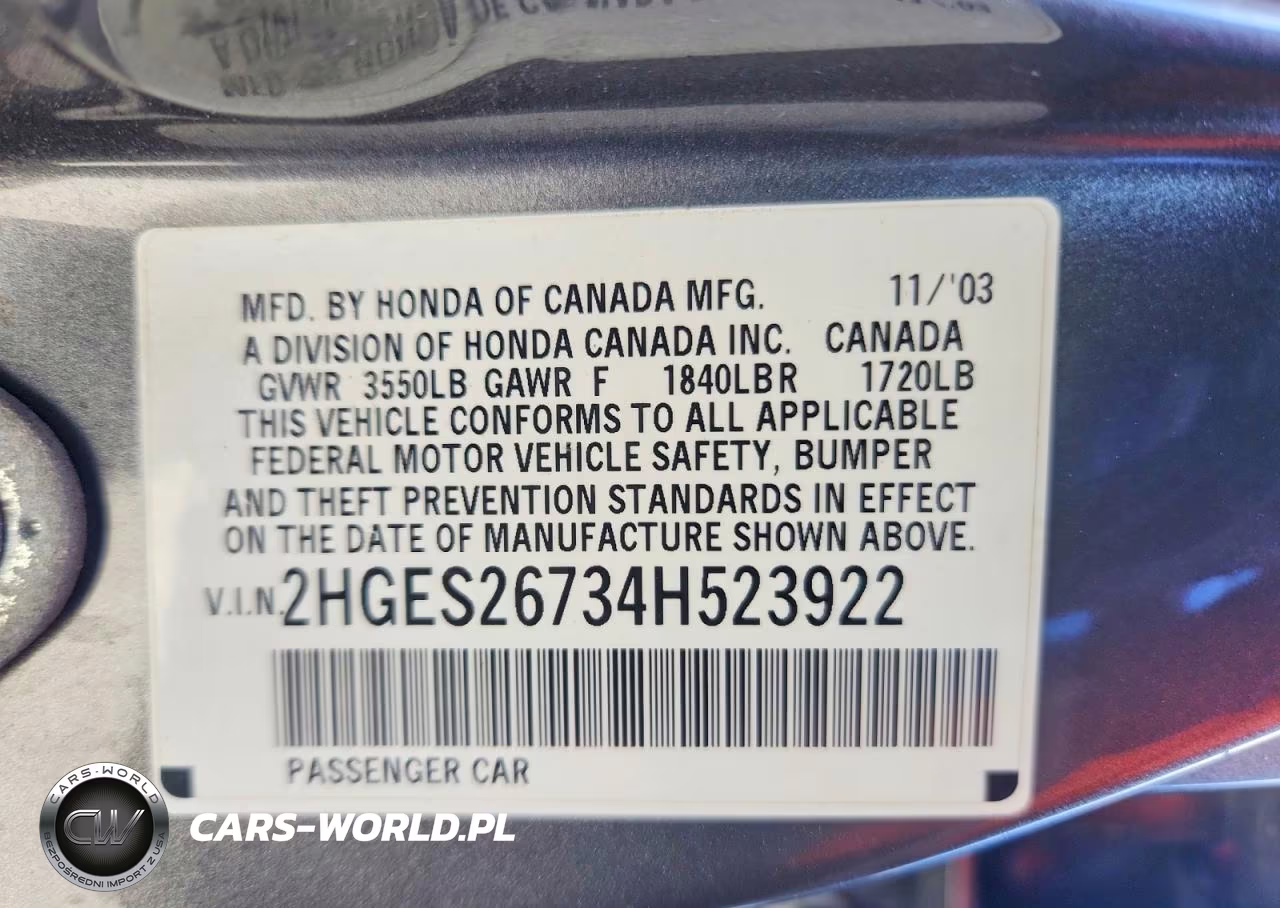 2004 Honda Civic Ex VIN:2HGES26734H523922 - 12