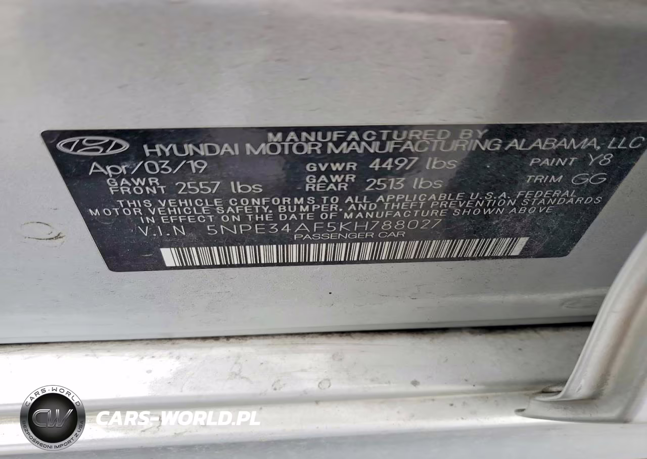 2019 Hyundai Sonata Sel VIN:5NPE34AF5KH788027 - 12