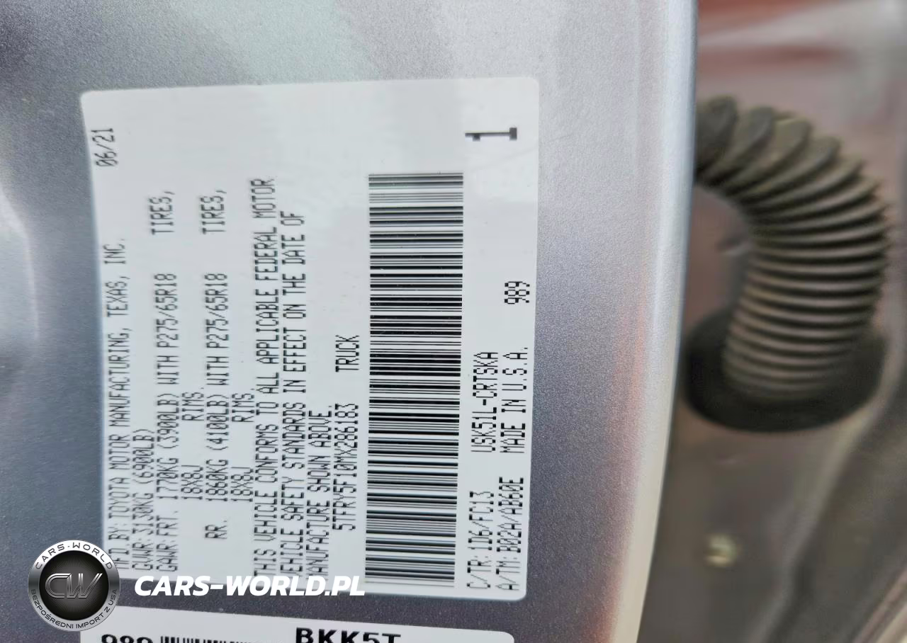 2021 Toyota Tundra Sr5 VIN:5TFRY5F10MX286183 - 12
