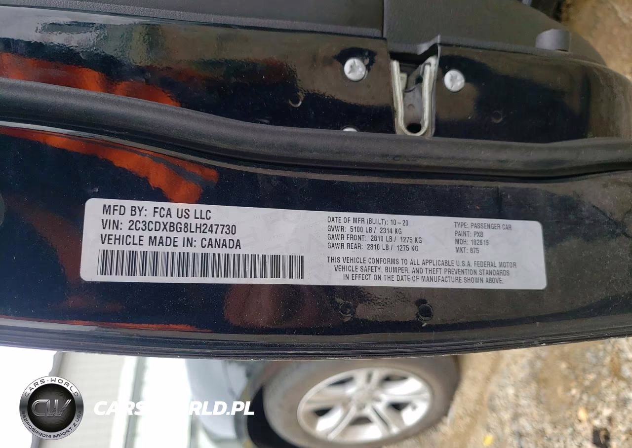 2020 Dodge Charger Sxt VIN:2C3CDXBG8LH247730 - 12