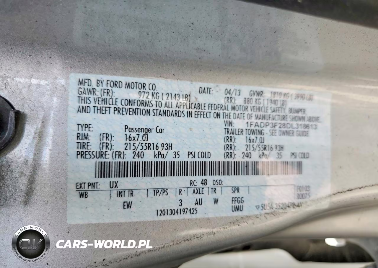 2013 Ford Focus Se VIN:1FADP3F28DL318613 - 13