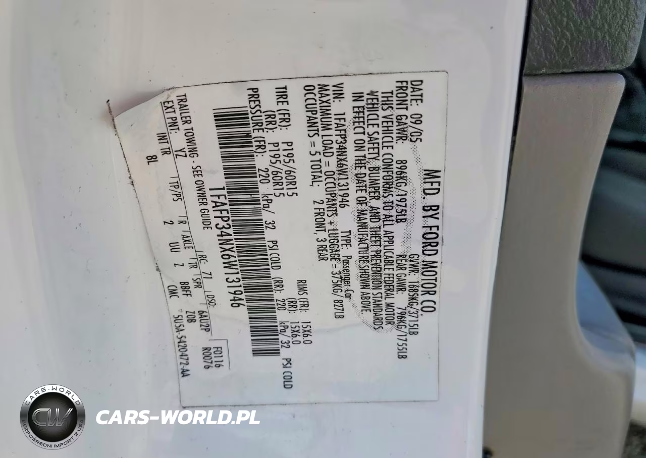 2006 Ford Focus Zx4 VIN:1FAFP34NX6W131946 - 12
