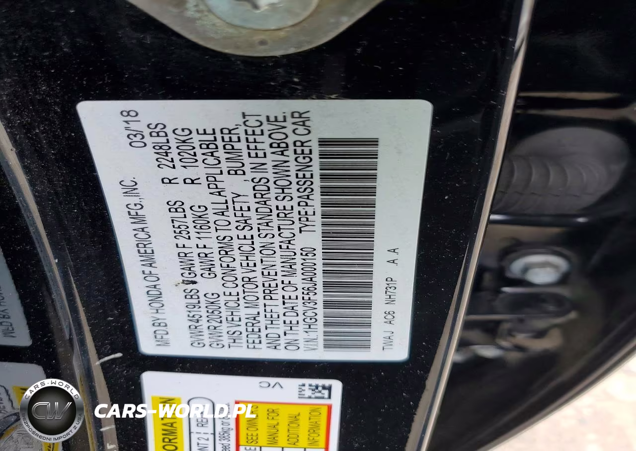 2018 Honda Accord Hybrid Exl VIN:1HGCV3F56JA000150 - 13