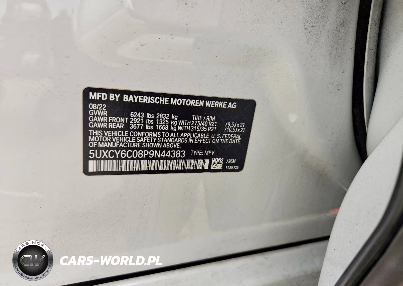 2023 BMW X6 xDrive40I VIN:5UXCY6C08P9N44383 - 13