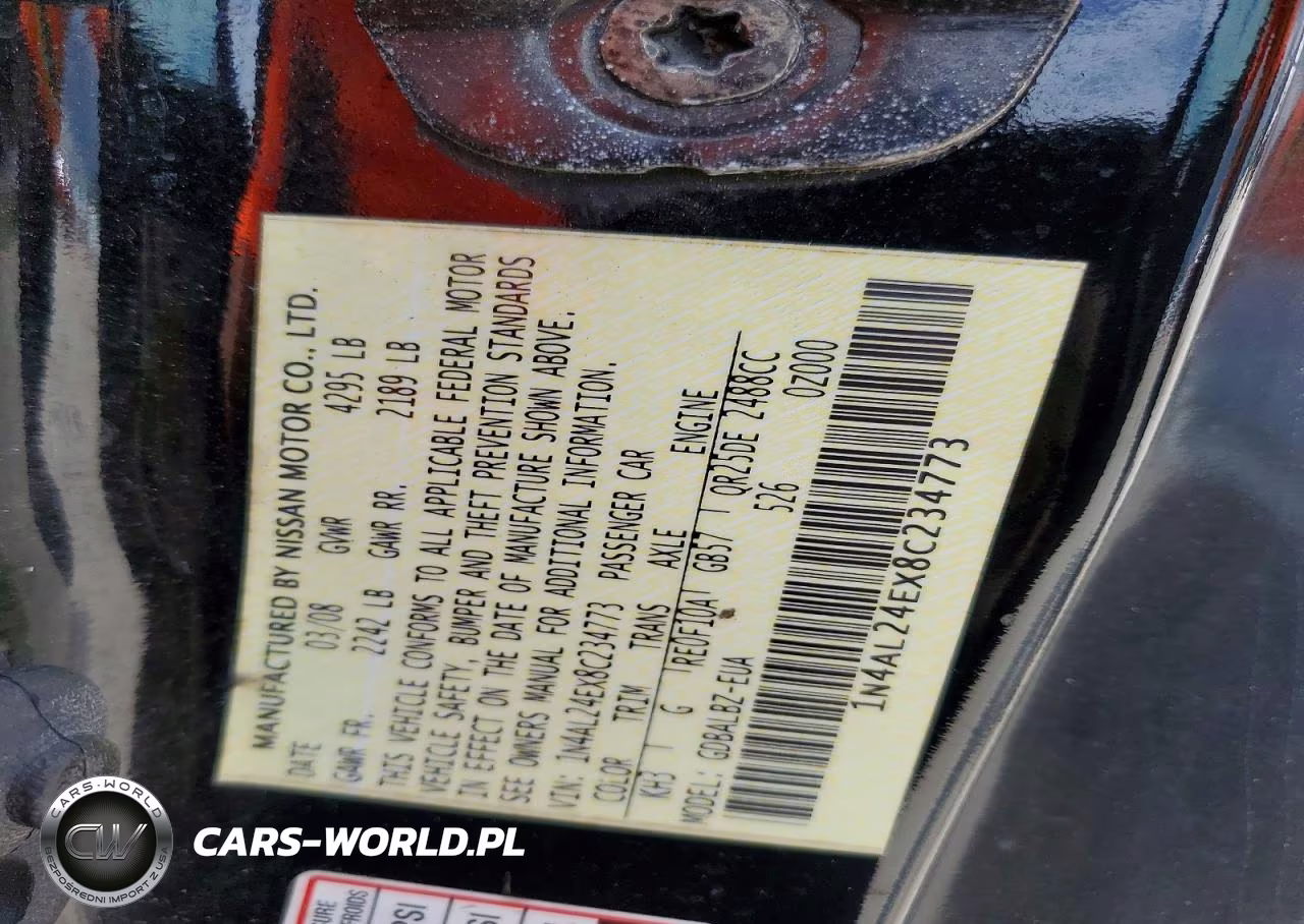 2008 Nissan Altima 2.5S VIN:1N4AL24EX8C234773 - 12