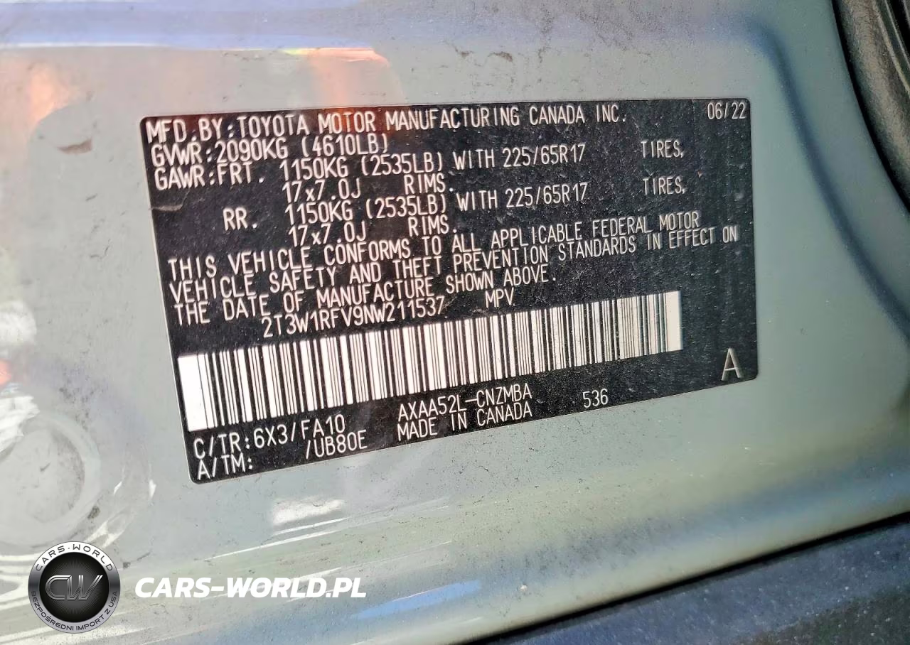 2022 Toyota Rav4 Xle VIN:2T3W1RFV9NW211537 - 14