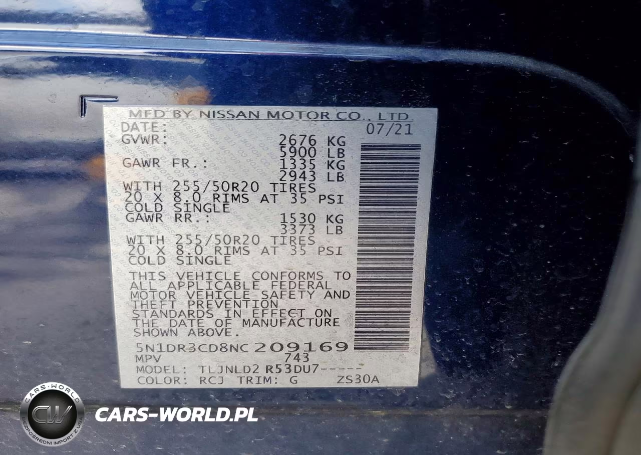 2022 Nissan Pathfinder Sl VIN:5N1DR3CD8NC209169 - 14