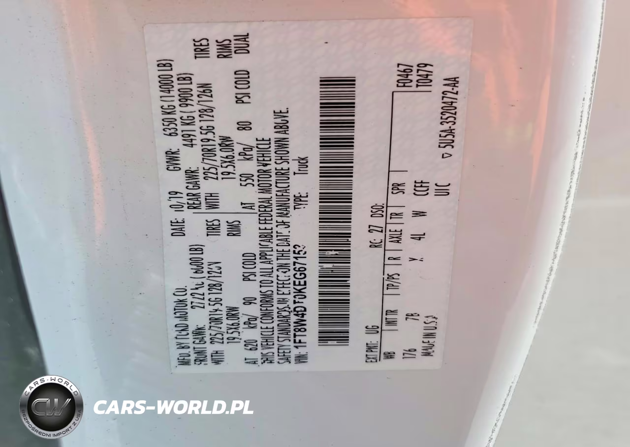 2019 Ford F450 Super Duty VIN:1FT8W4DT0KEG67153 - 10