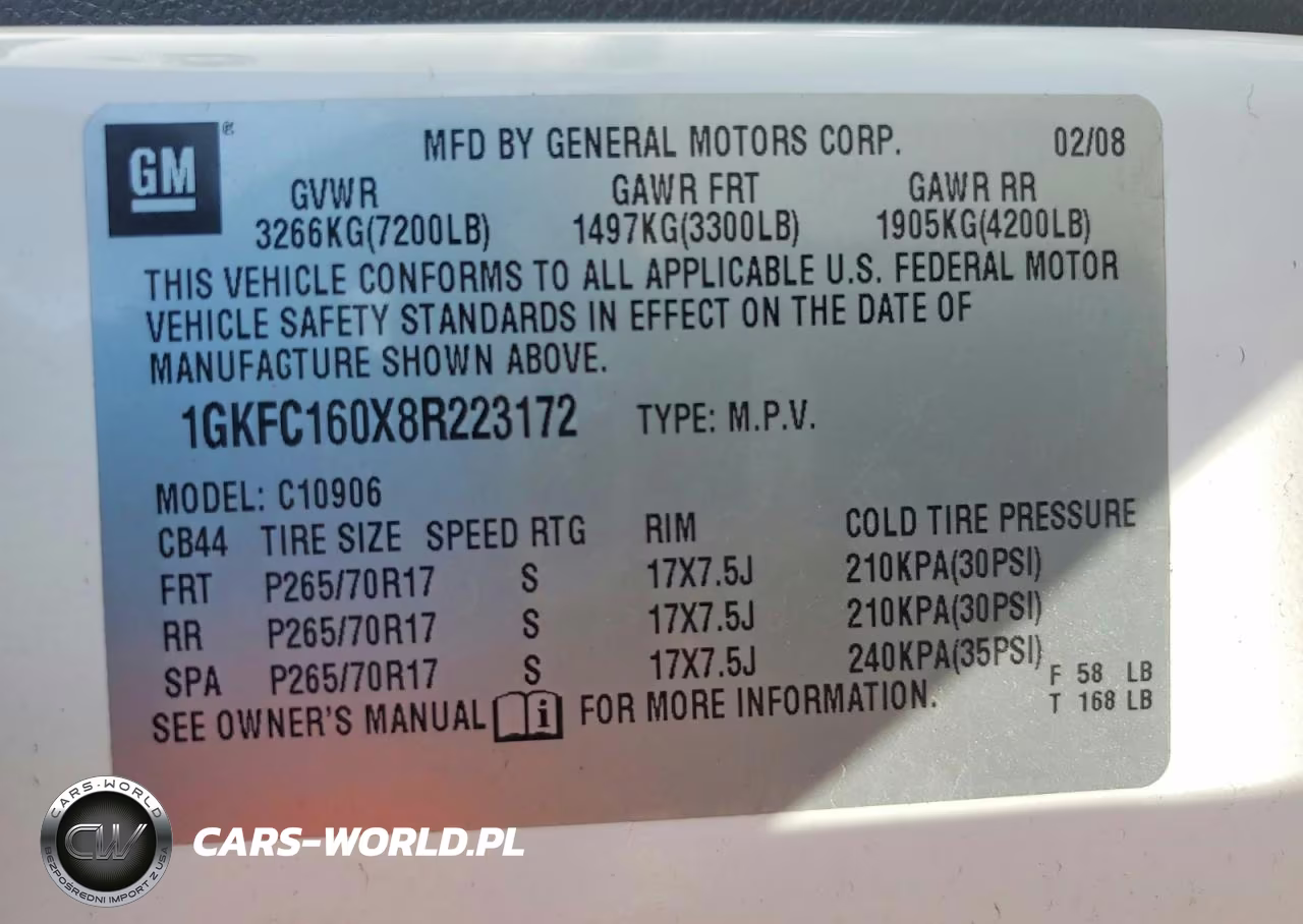 2008 GMC Yukon Xl C1500 VIN:1GKFC160X8R223172 - 13