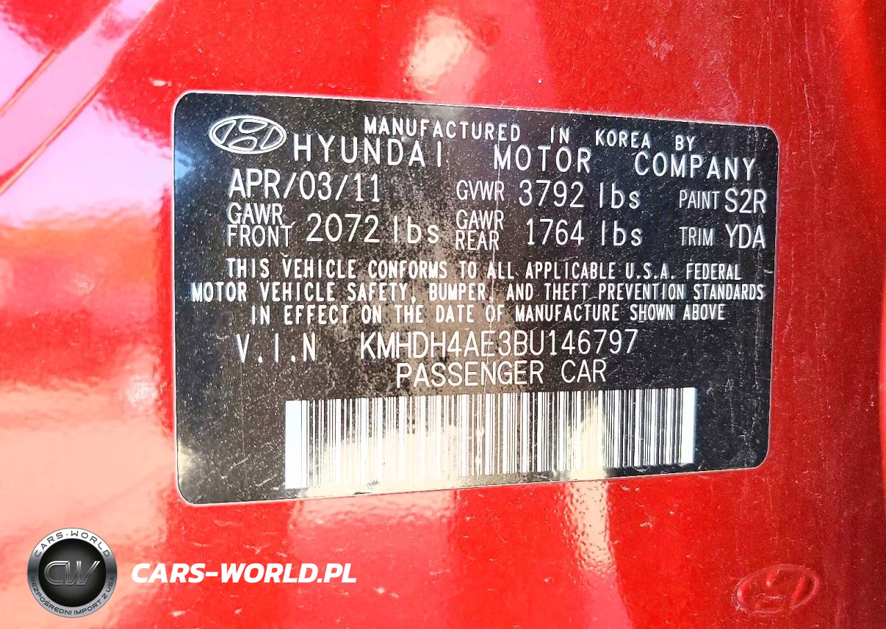 2011 Hyundai Elantra Gls VIN:KMHDH4AE3BU146797 - 13