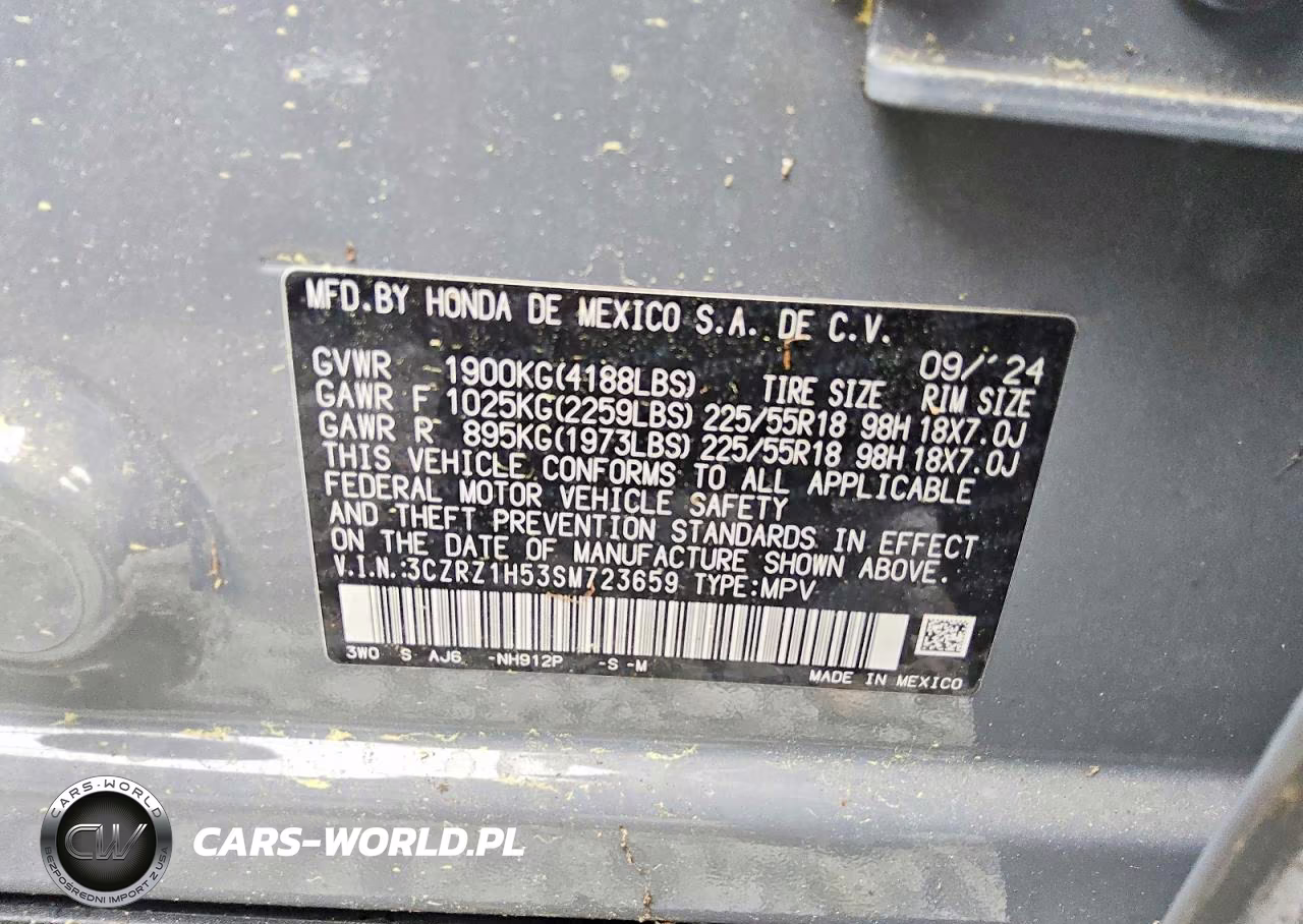 2025 Honda Hr-V Sport VIN:3CZRZ1H53SM723659 - 13