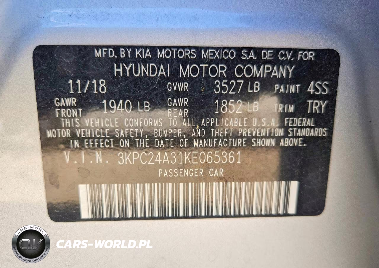 2019 Hyundai Accent Se VIN:3KPC24A31KE065361 - 12