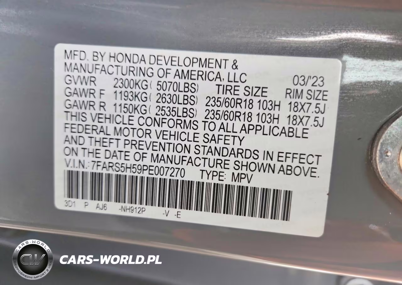 2023 Honda Cr-V Sport VIN:7FARS5H59PE007270 - 14