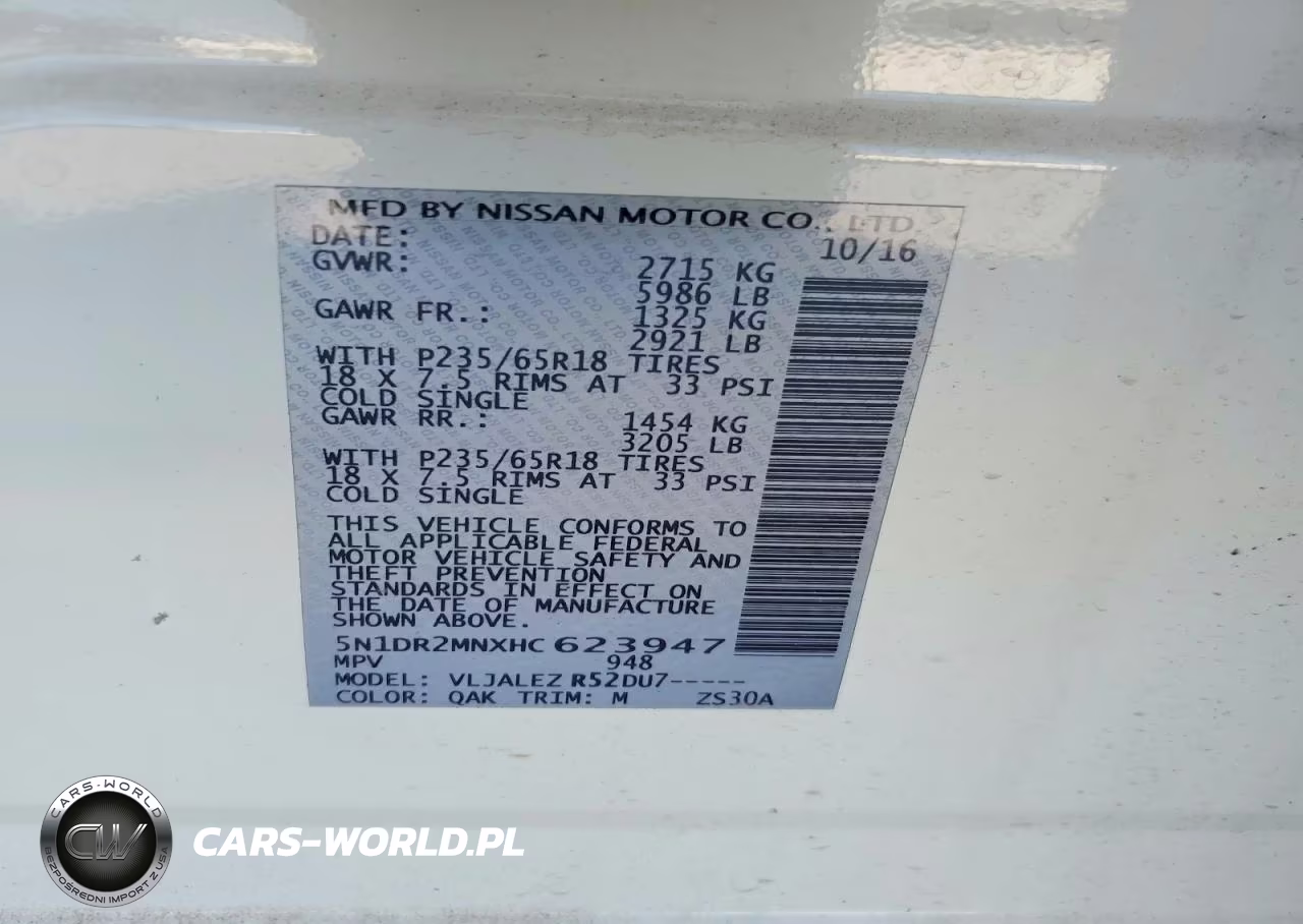 2017 Nissan Pathfinder Sv VIN:5N1DR2MNXHC623947 - 13