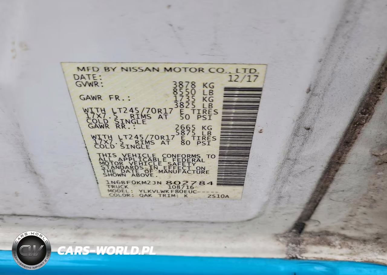 2018 Nissan Nv 1500 S VIN:1N6BF0KM2JN802784 - 13