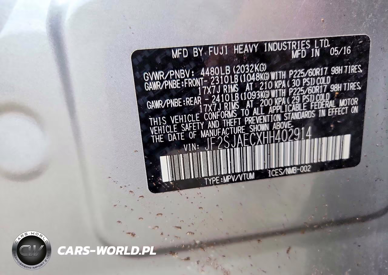 2017 Subaru Forester 2.5I Premium VIN:JF2SJAECXHH402914 - 14