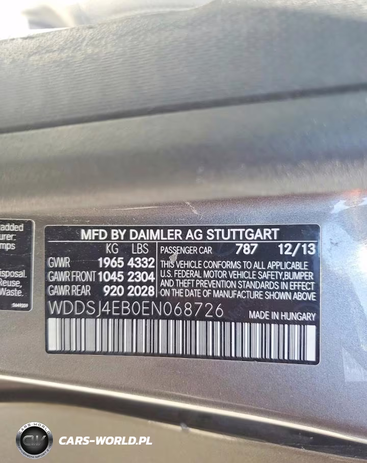 2014 Mercedes-Benz Cla 250 VIN:WDDSJ4EB0EN068726 - 12