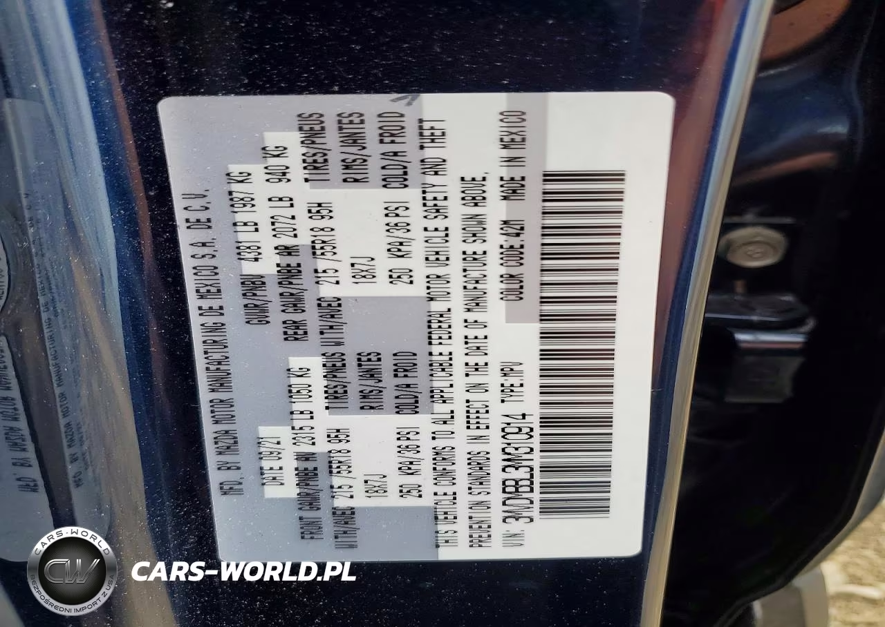 2021 Mazda Cx-30 Select VIN:3MVDMBBL3MM310914 - 14