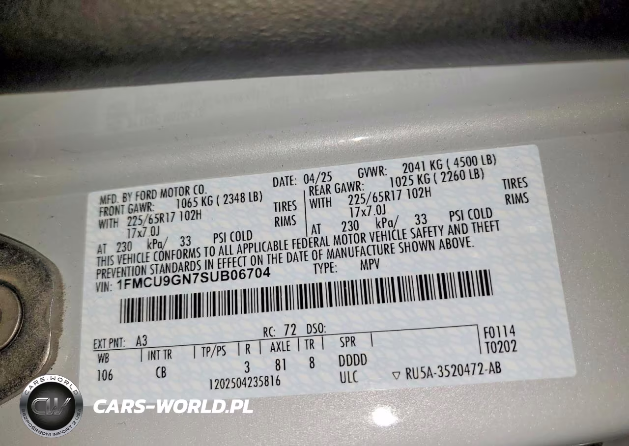 2025 Ford Escape Active VIN:1FMCU9GN7SUB06704 - 13
