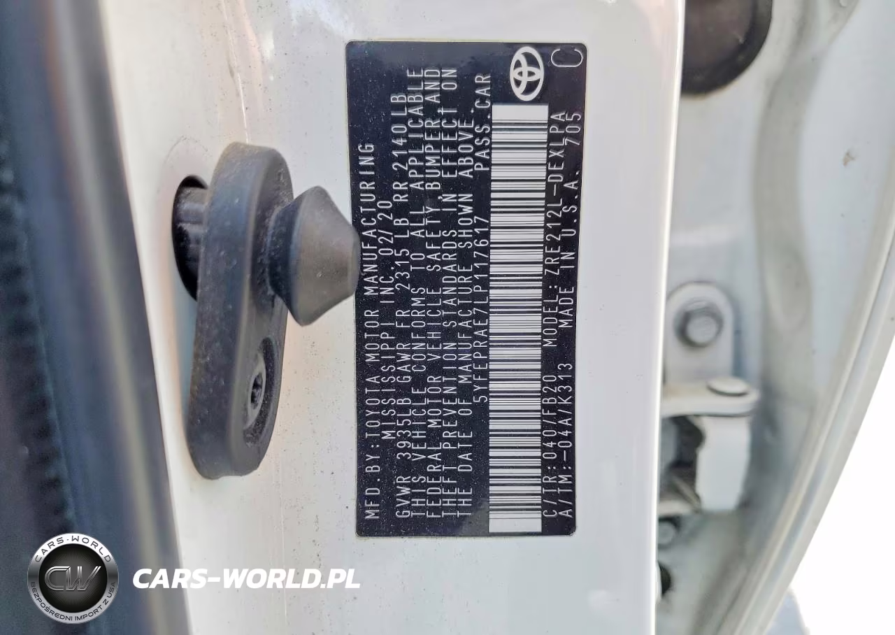 2020 Toyota Corolla Le VIN:5YFEPRAE7LP117617 - 12