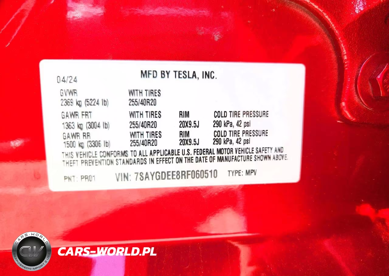 2024 Tsmr Model S VIN:7SAYGDEE8RF060510 - 14