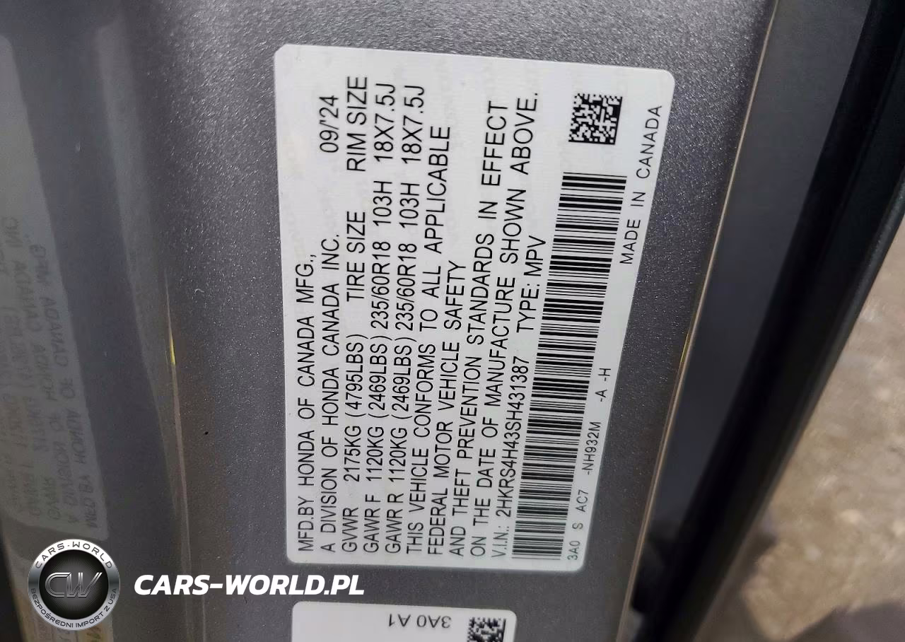 2025 Honda Cr-V Ex VIN:2HKRS4H43SH431387 - 13