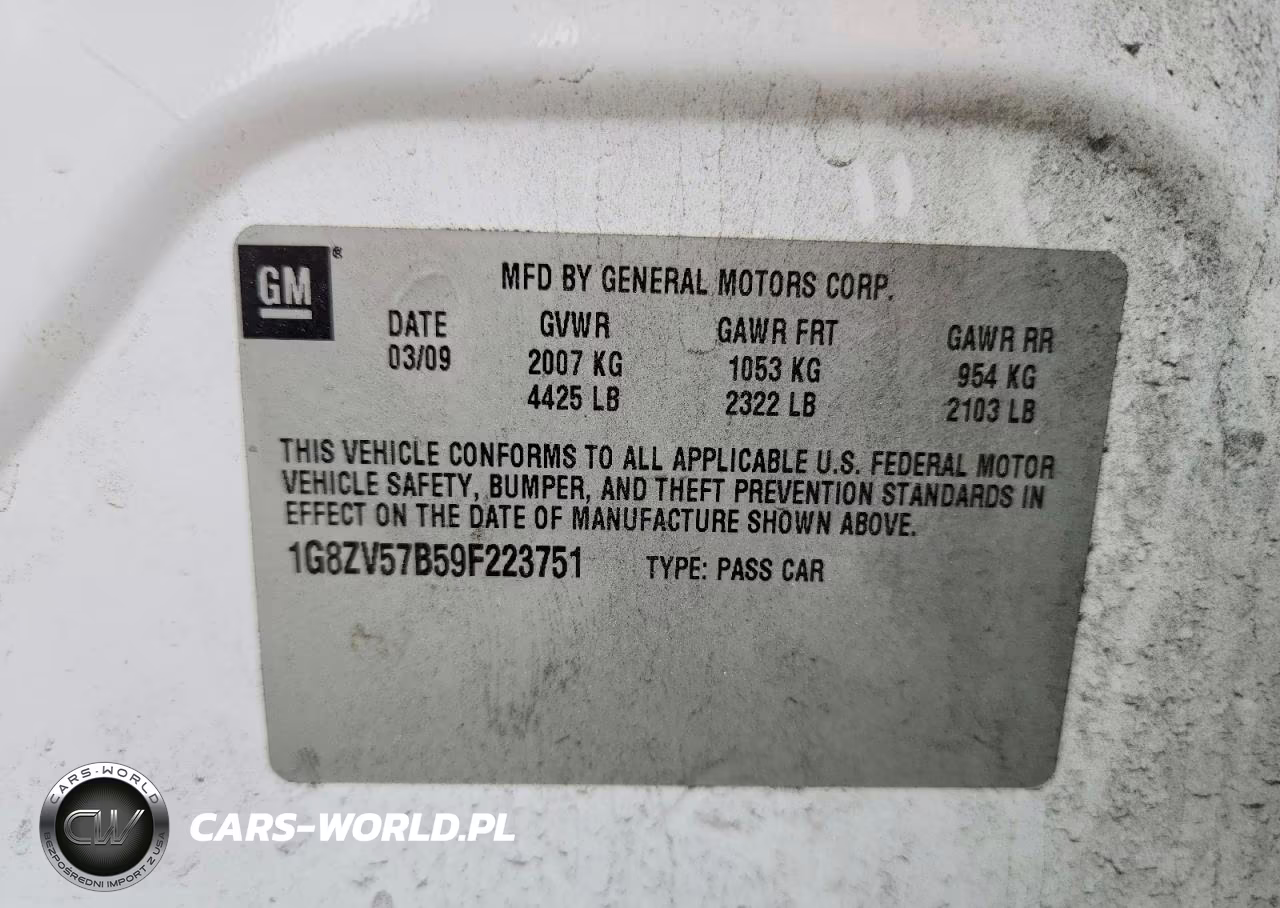 2009 Saturn Aura Xr VIN:1G8ZV57B59F223751 - 13
