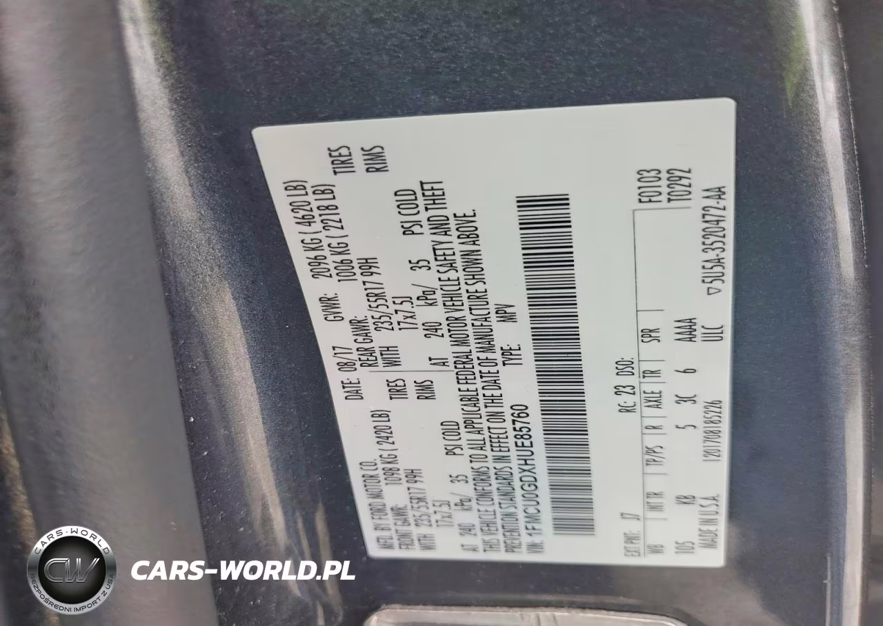 2017 Ford Escape Se VIN:1FMCU0GDXHUE85760 - 13
