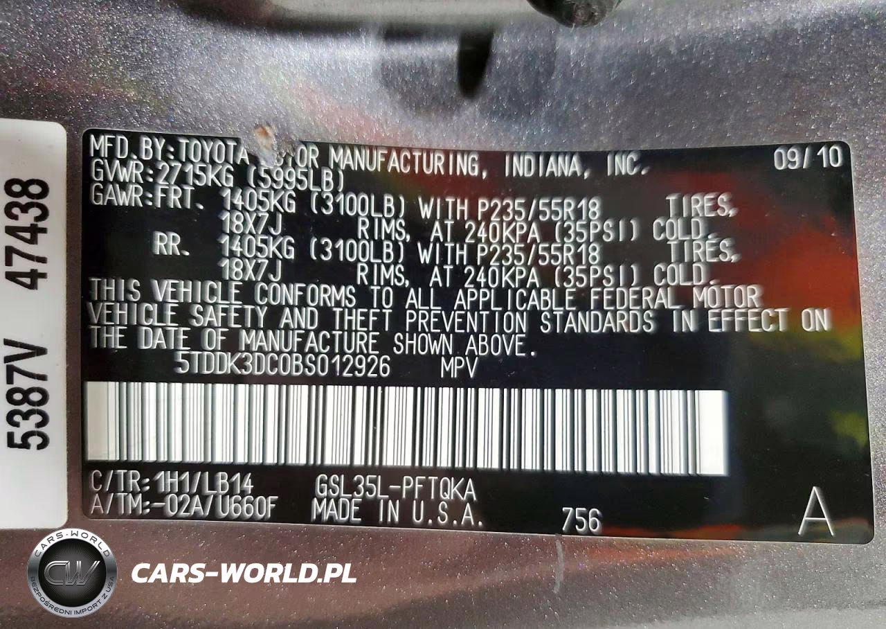 2011 Toyota Sienna Xle 7-Passenger VIN:5TDDK3DC0BS012926 - 13