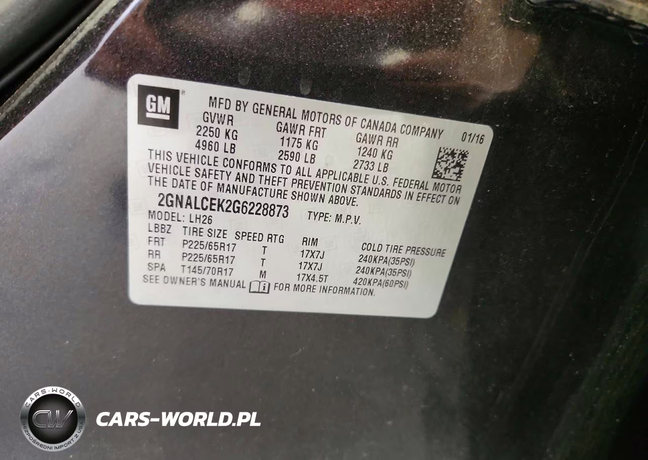 2016 Chevrolet Equinox Lt VIN:2GNALCEK2G6228873 - 13
