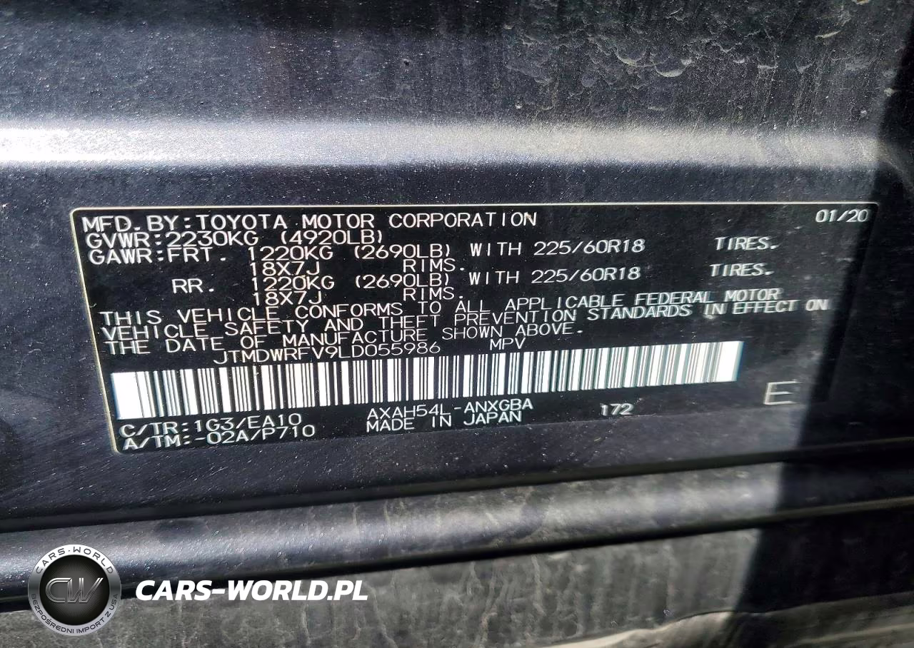 2020 Toyota Rav4 Limited VIN:JTMDWRFV9LD055986 - 13