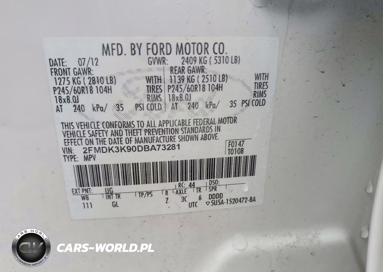 2013 Ford Edge Limited VIN:2FMDK3K90DBA73281 - 14
