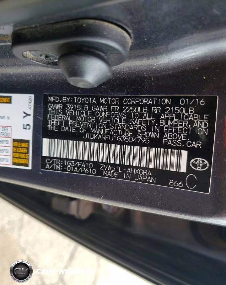 2016 Toyota Prius Three VIN:JTDKARFU1G3504795 - 13